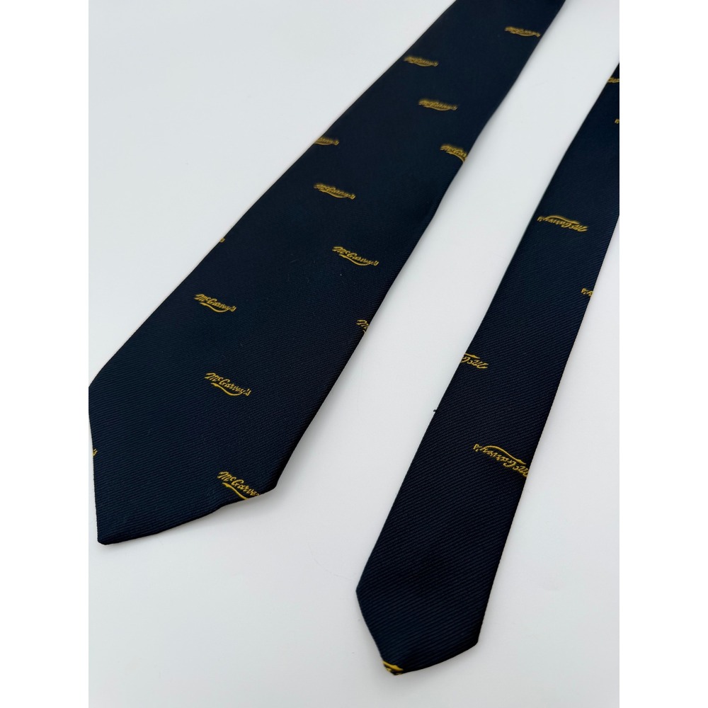 Prince Consort McGarvey's Annapolis MD Navy Blue Golden Clasp Vintage Tie
